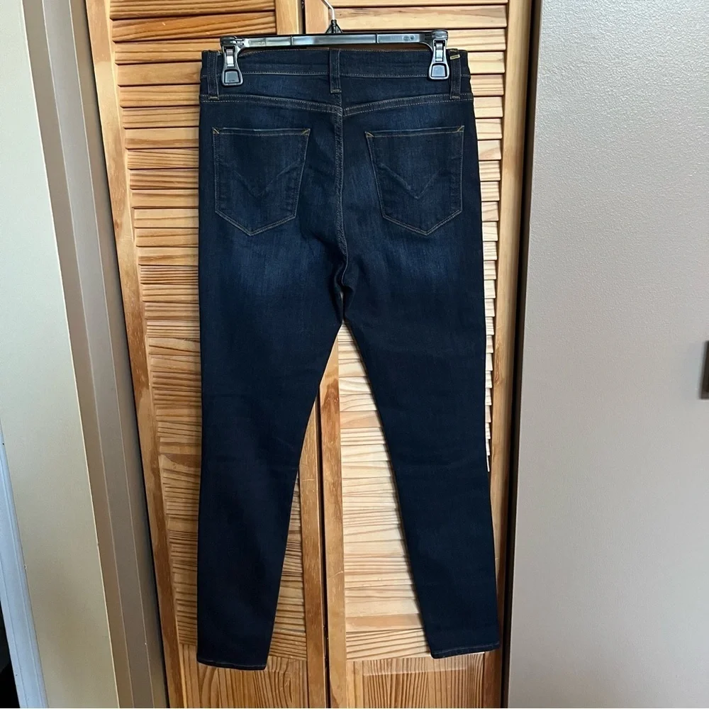 HUDSON Barbara Super Skinny Dark Wash Distressed Jeans Size 27